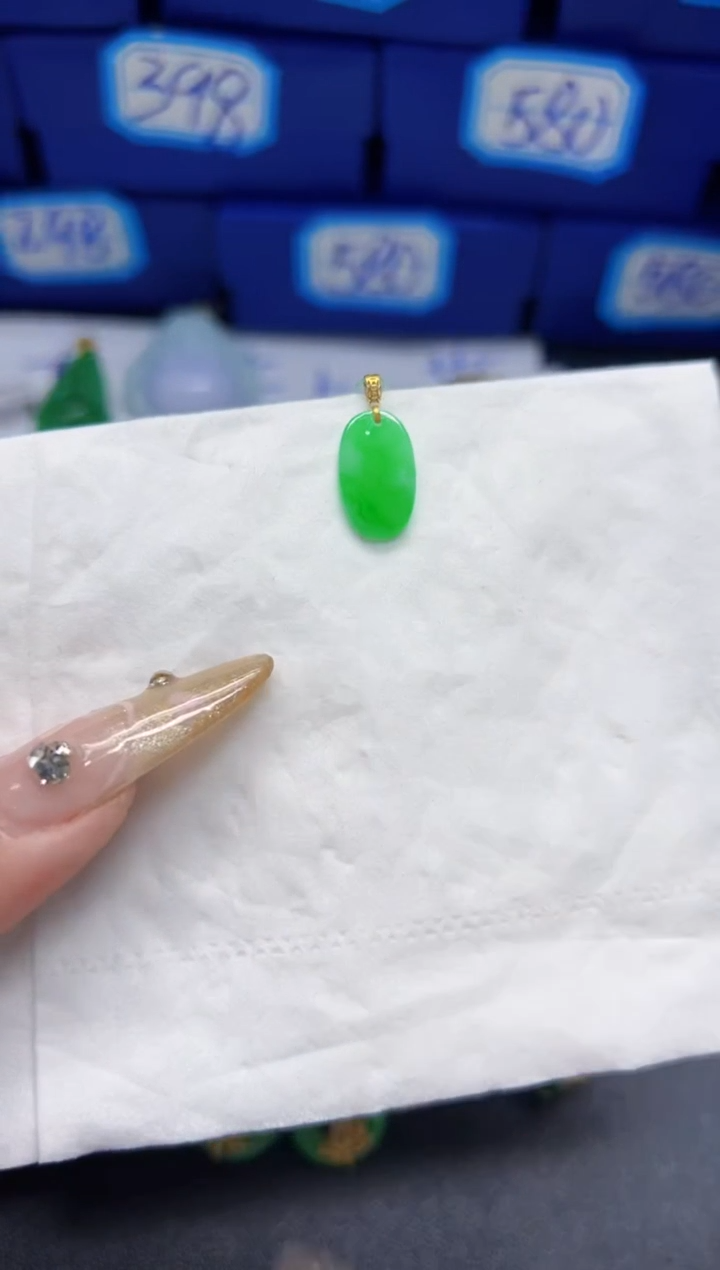 【闪购商品】翡翠颈饰18K金镶嵌Y缅料A货/支持复检/一件 