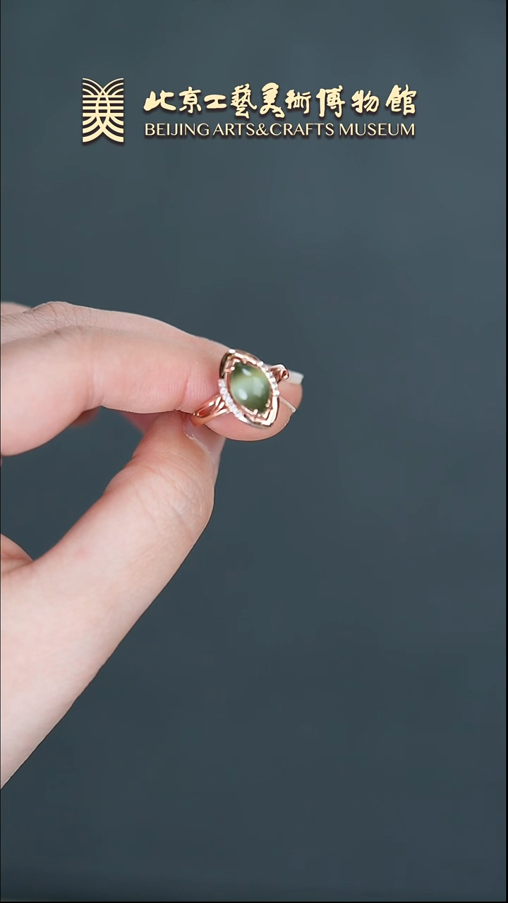 【闪购商品】和田玉戒指银S925镶嵌B0308GMD044猫眼戒指