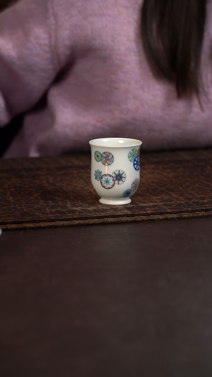 【闪购商品】杯云霞珍藏斗彩皮球花玉兰杯