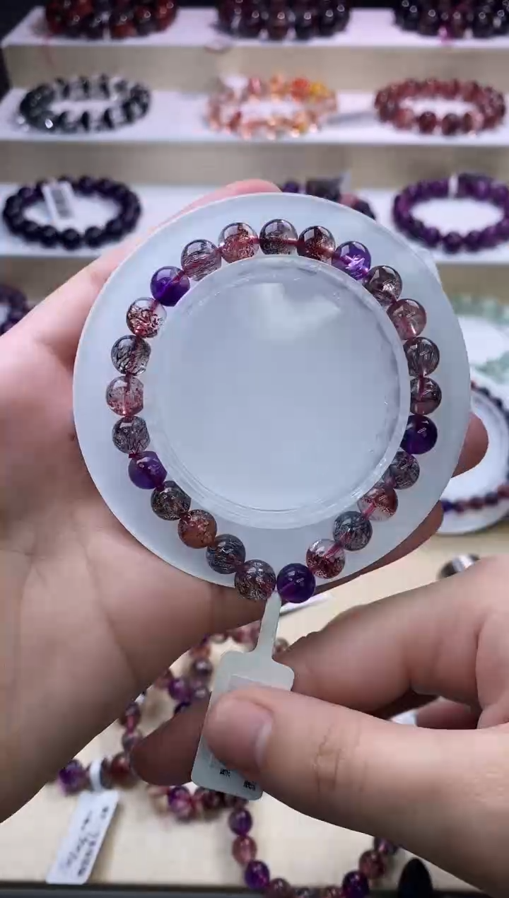 【闪购商品】水晶手链未镶嵌黑加仑超七单圈7m+