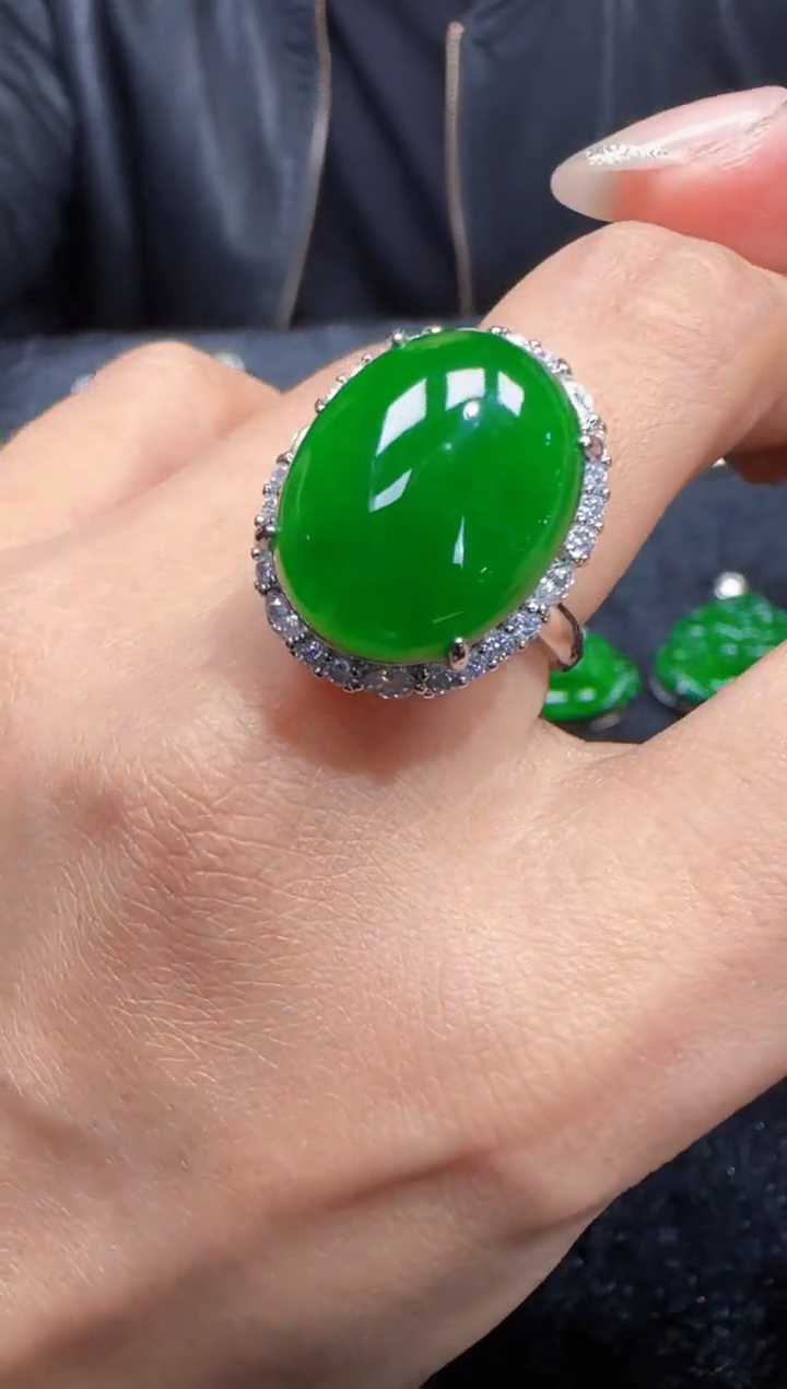 未镶嵌定制翡翠翡翠戒指138