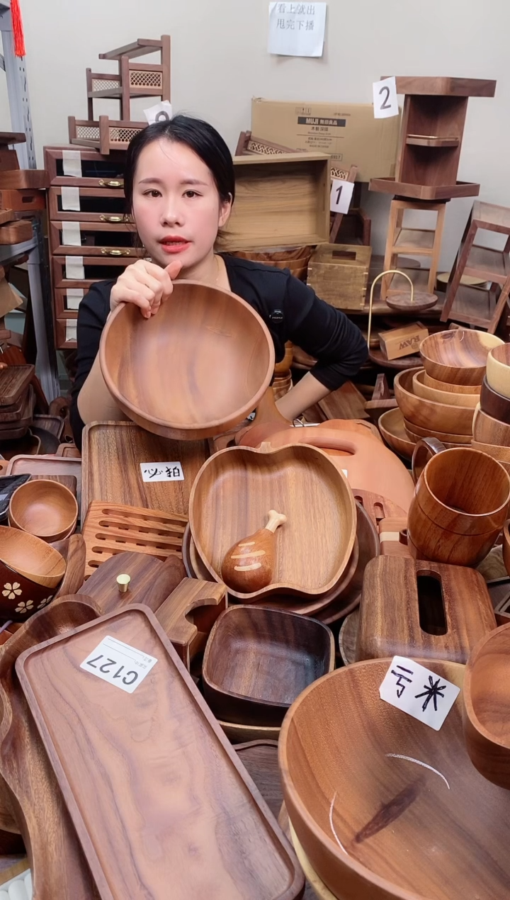 木  南美胡桃木碗25*10cm  内销  A