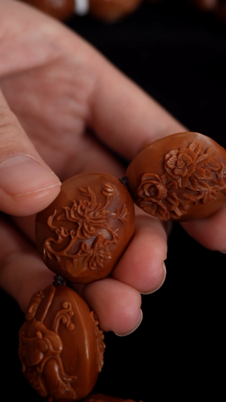 【闪购商品】橄榄核手串/手链双面浮雕观音