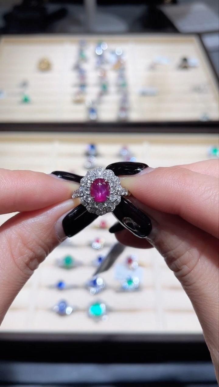 【闪购商品】红宝石戒指铂Pt900镶嵌2.46ct