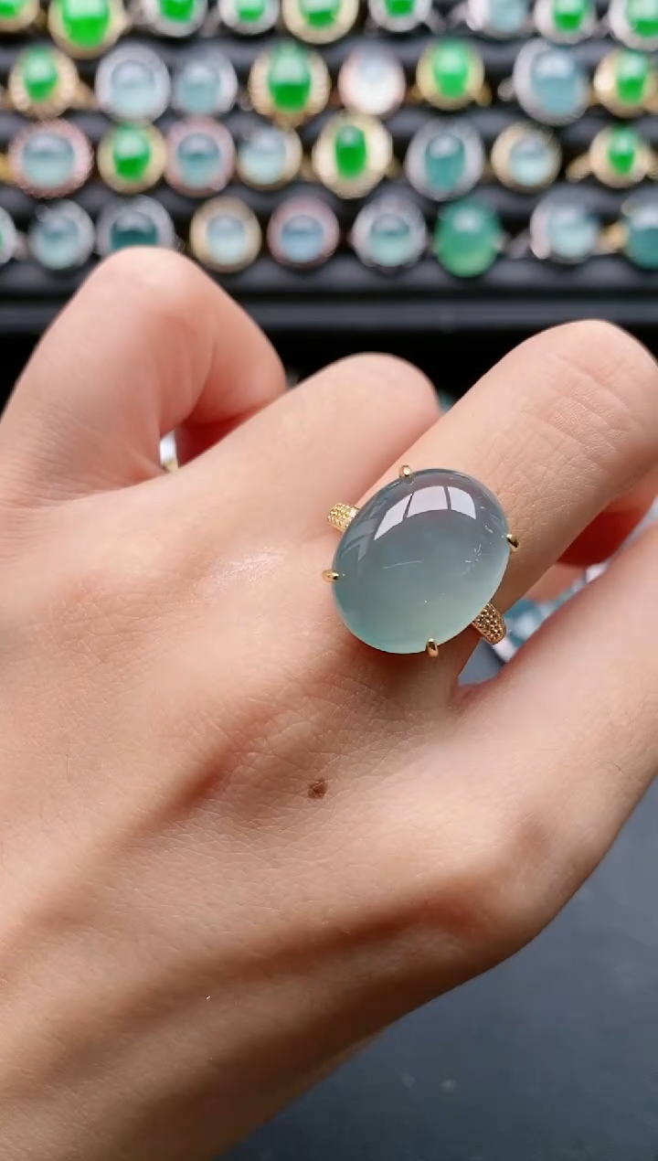 【闪购商品】翡翠戒指银S925镶嵌1111