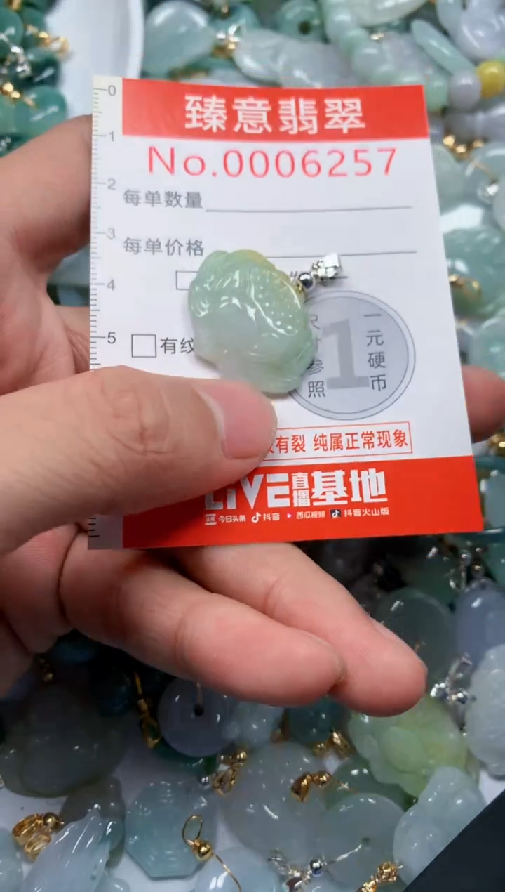 翡翠未镶嵌吊坠(不含链)6257