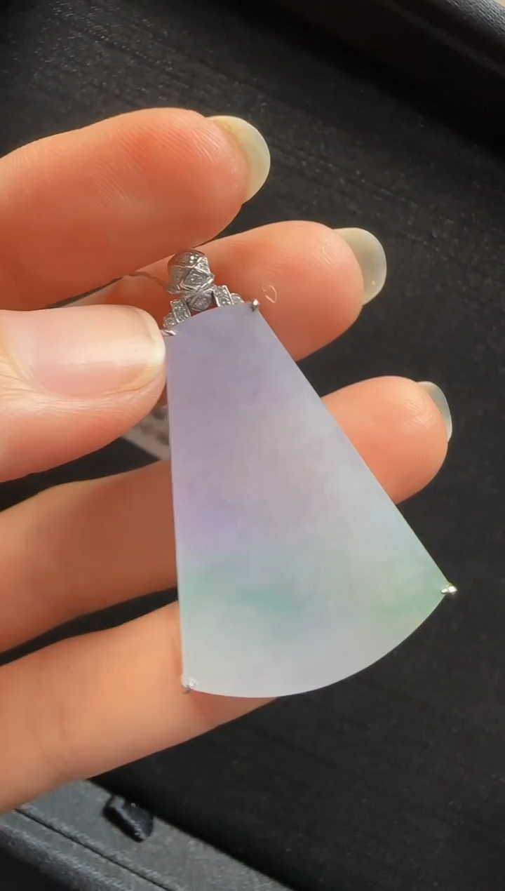 【闪购商品】翡翠颈饰18K金镶嵌517无事牌一个