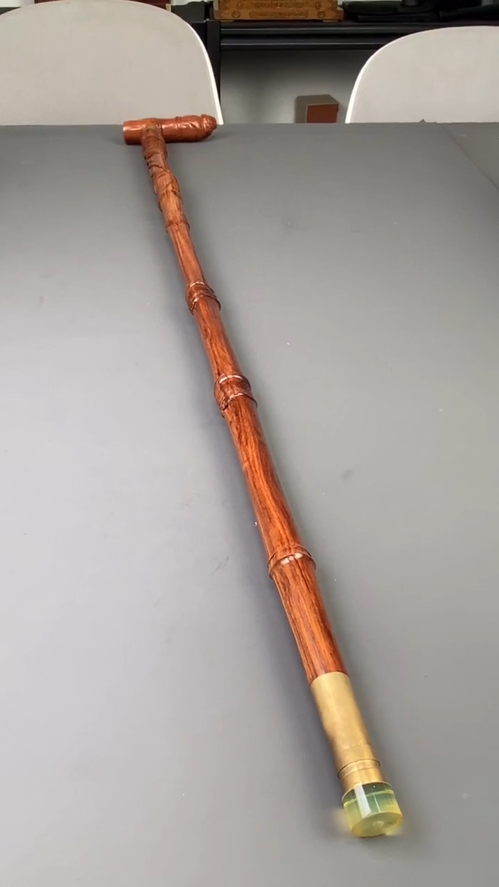 【闪购商品】黄花梨/降香黄檀把件黄花梨 拐杖