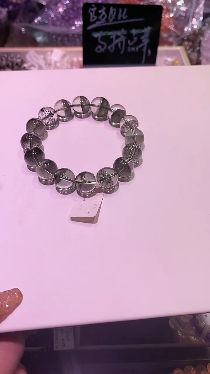 【闪购商品】水晶手链未镶嵌绿幽灵水晶手串12+