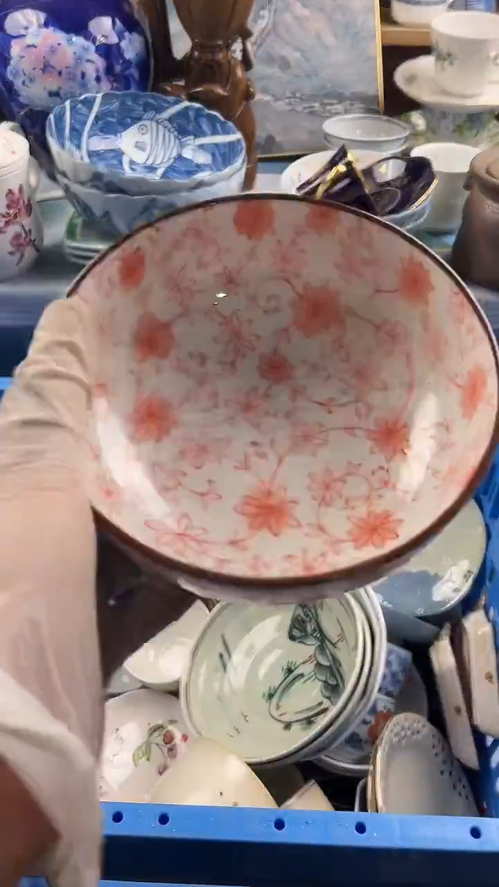 瓷片弘***廊英歌瓷器满28包邮