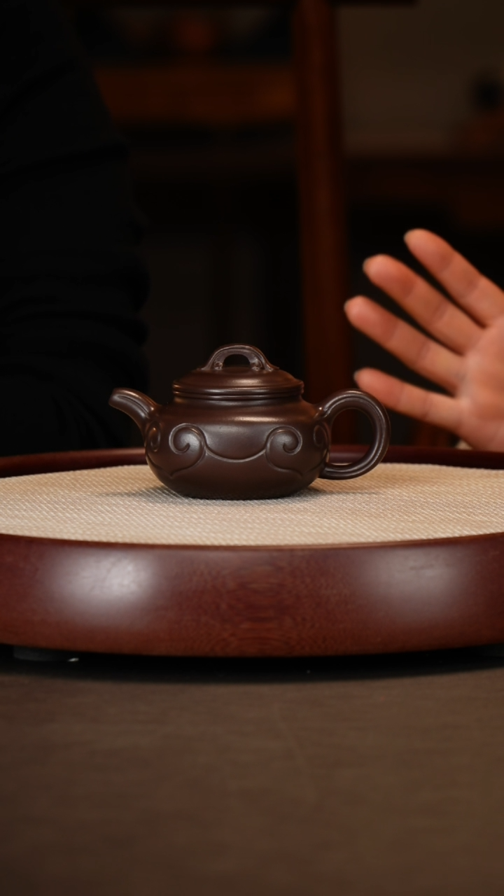 【闪购商品】紫砂茶壶玉林百目紫茄泥仿古如意+薛锋