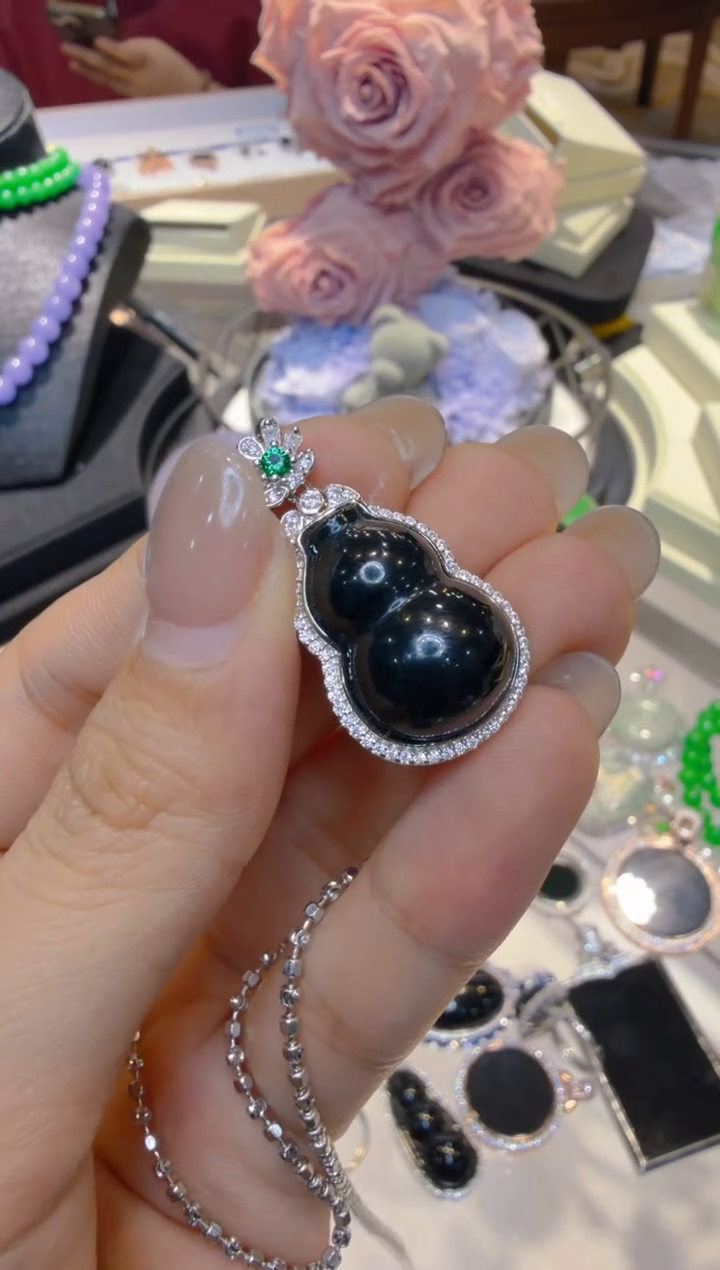 吊坠(不含链)银S925镶嵌翡翠多样性团购发一件