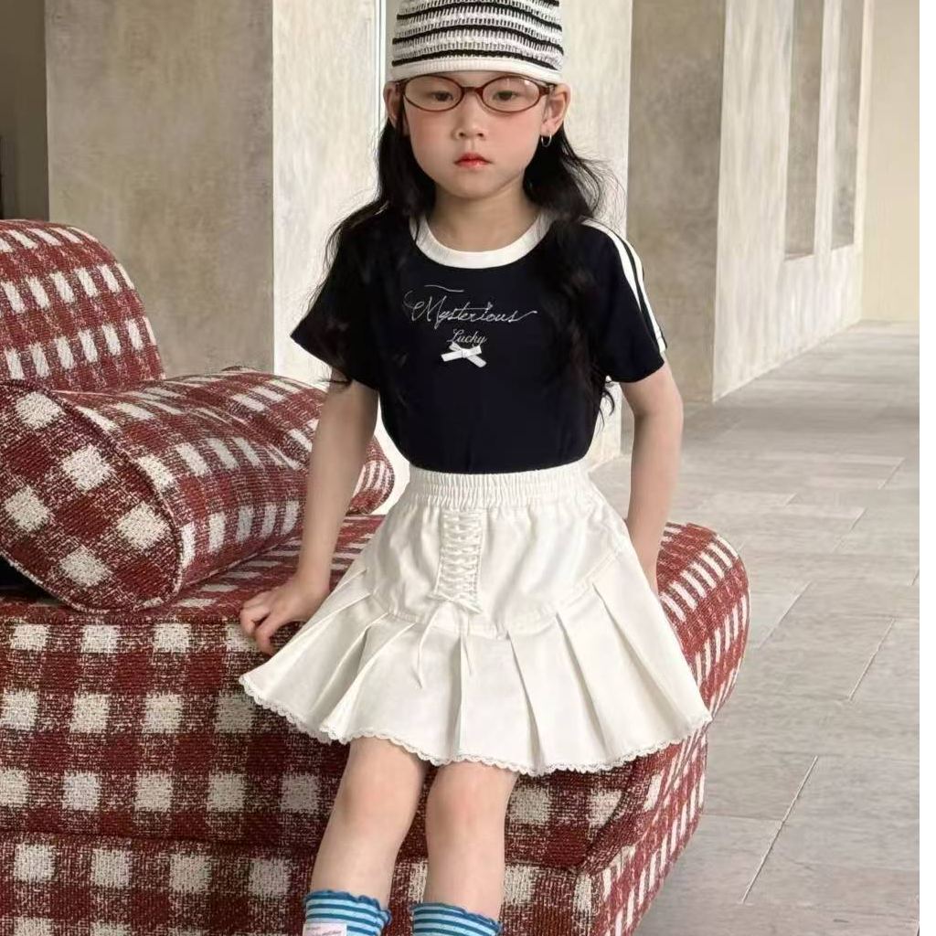 Alice* 828* 茉莉岛女童夏季日常撞色T恤