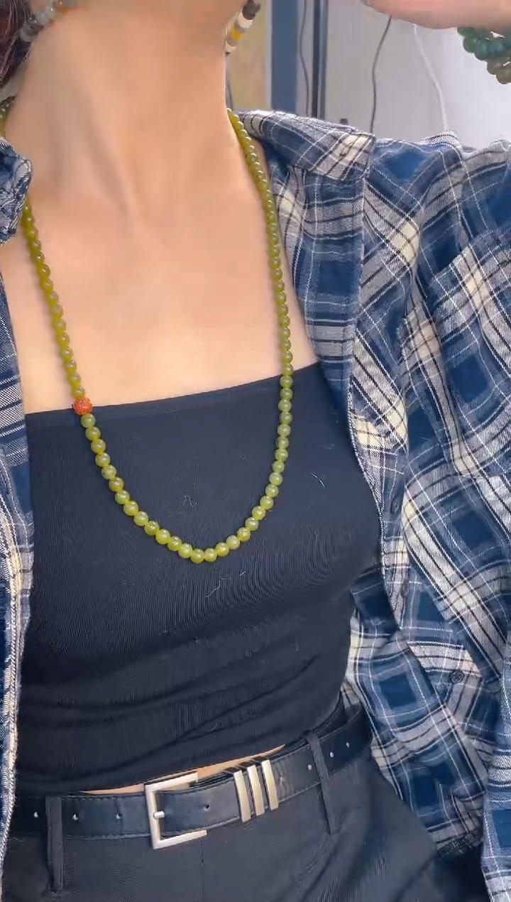 手链未镶嵌和田玉秋香色