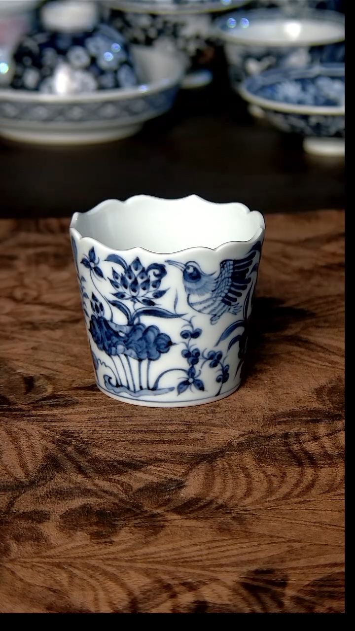 其他瓷葵口鸳鸯可乐杯