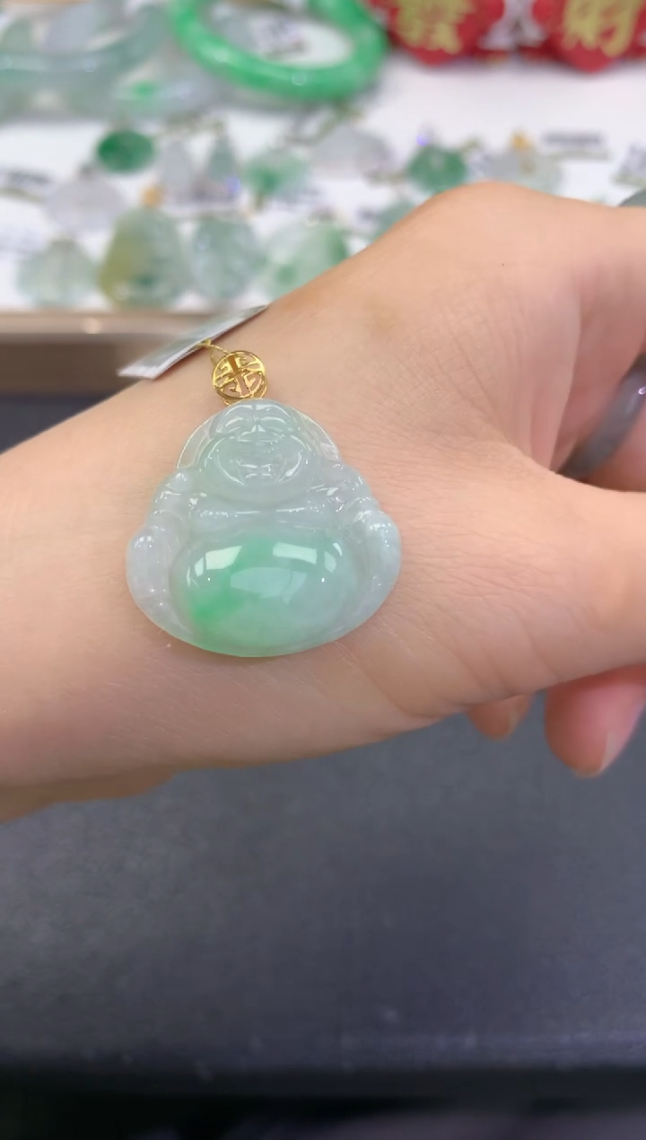 【闪购商品】翡翠颈饰18K金镶嵌              