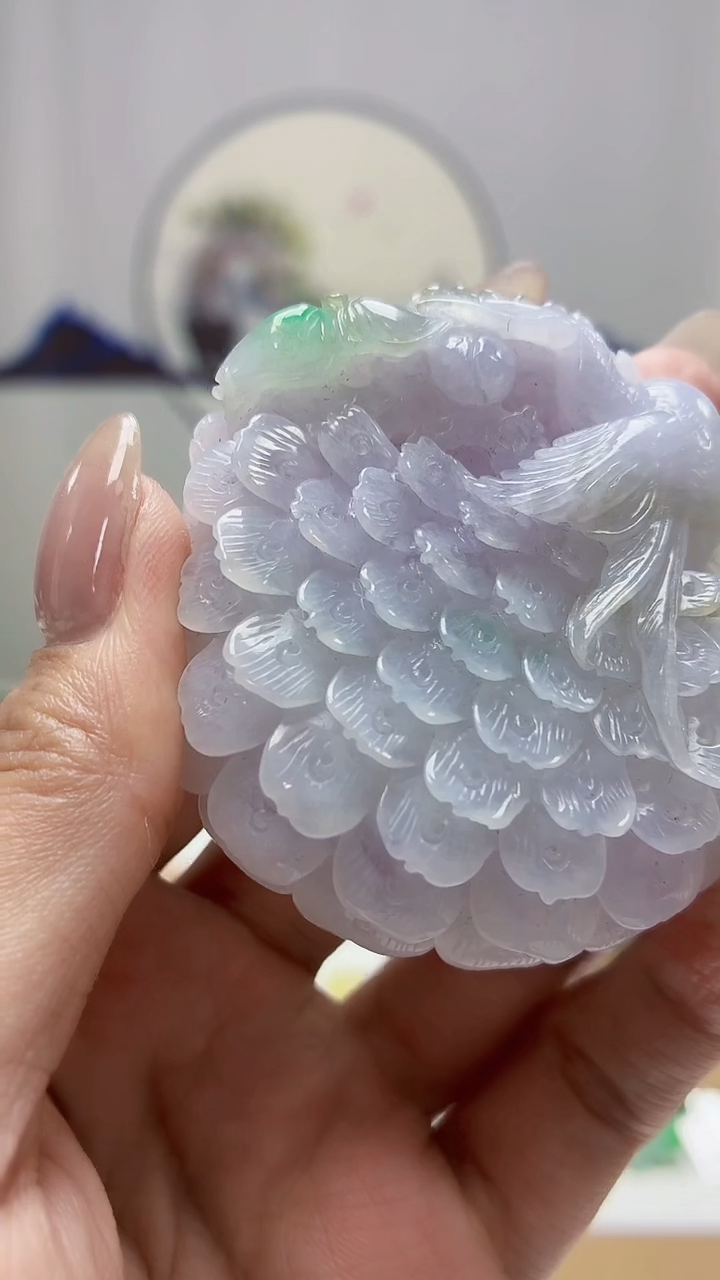 未镶嵌定制翡翠4688MM-毛货挂件166