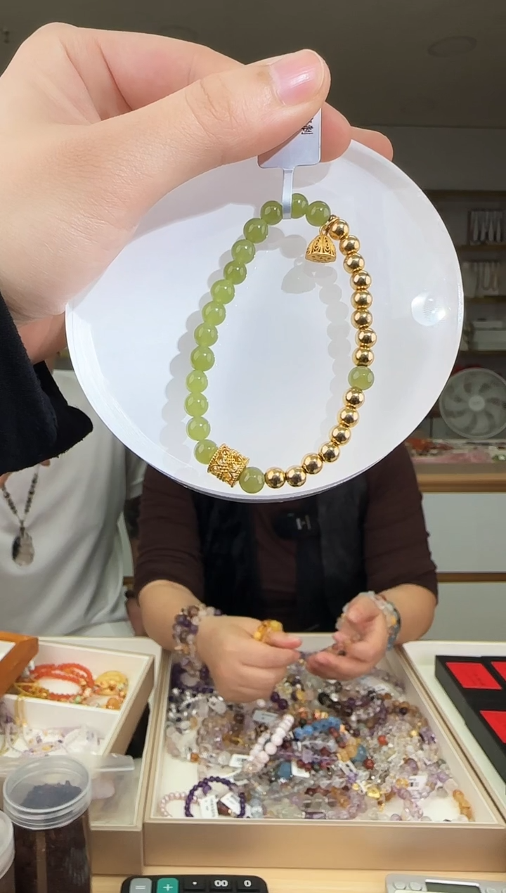 【闪购商品】和田玉手串库存有限售完即止银S925镶嵌 