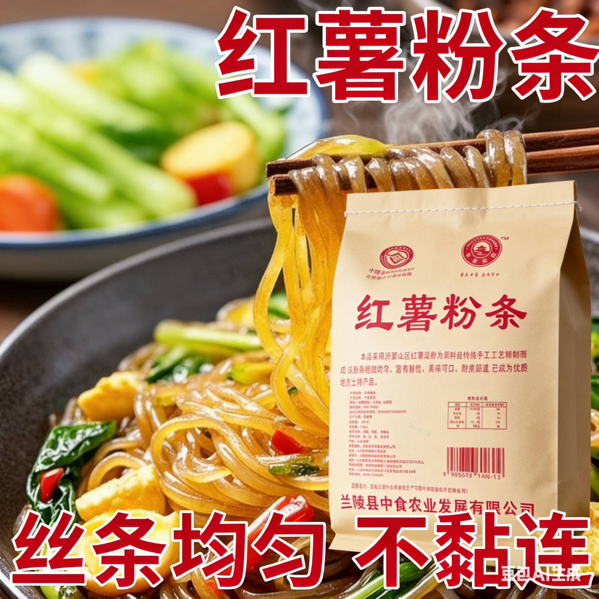 山东沂蒙山特产红薯粉条 不含胶传统手工优质农家