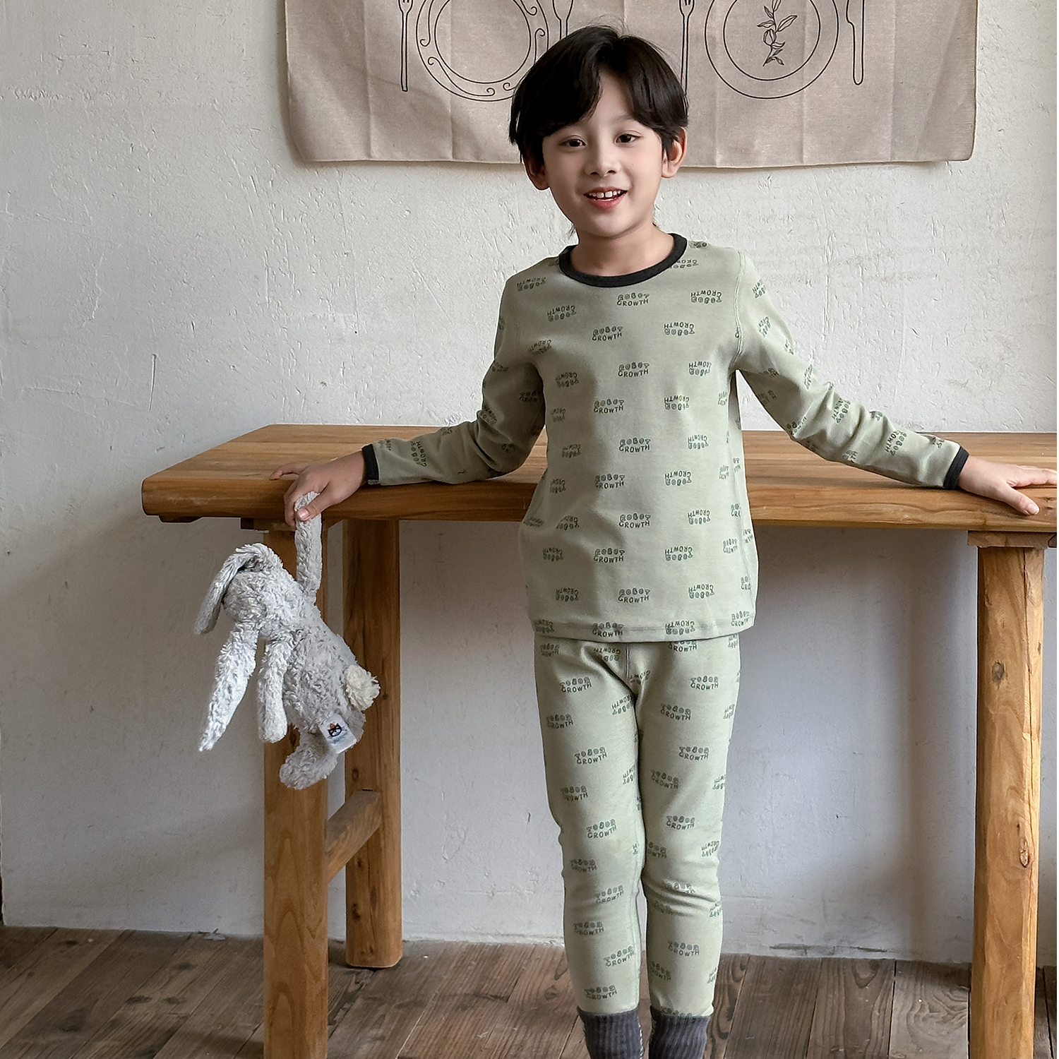 现货   秋冬季新款儿童男童女童保暖家居服套装110-62