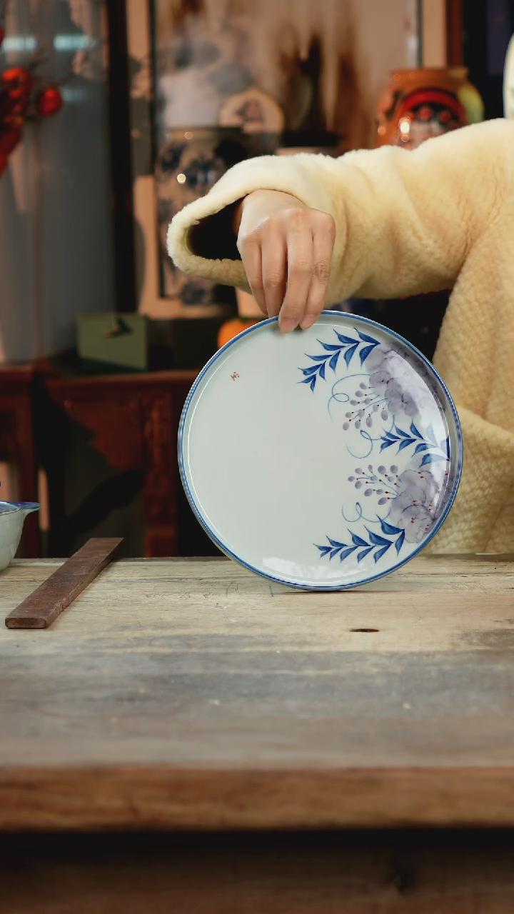 【闪购商品】瓷片景德镇纯手工釉下彩精品花瓶