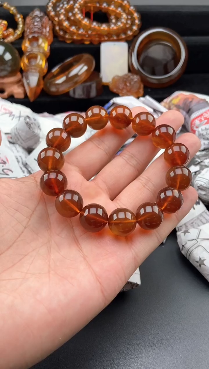 【闪购商品】琥珀手链未镶嵌棕珀手串