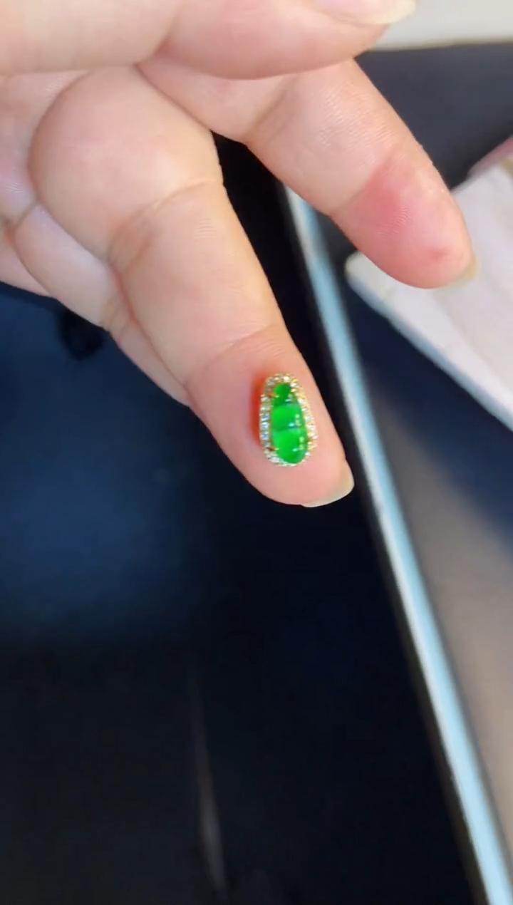 吊坠(不含链)银S925镶嵌翡翠1