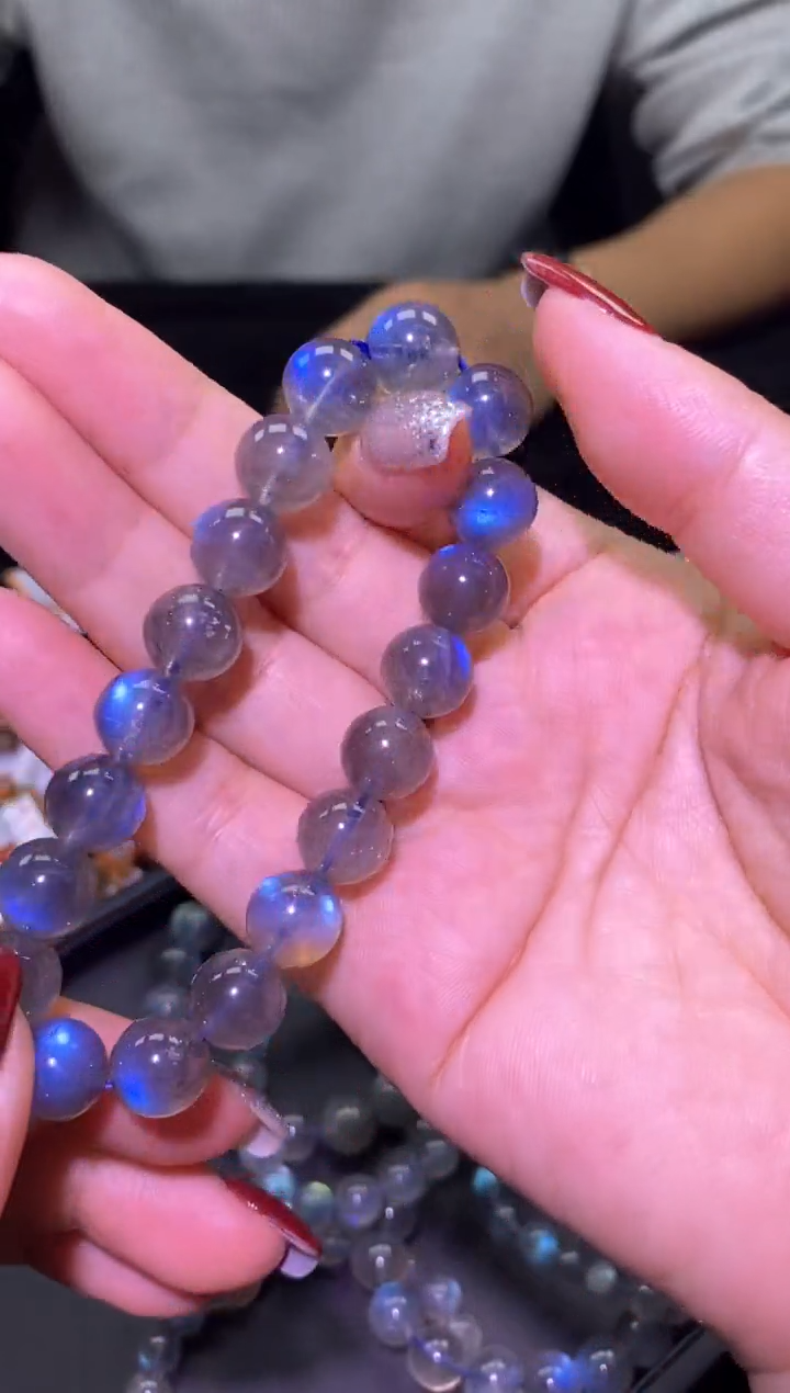 未镶嵌手链长石灰月光-A04-多样性发其一