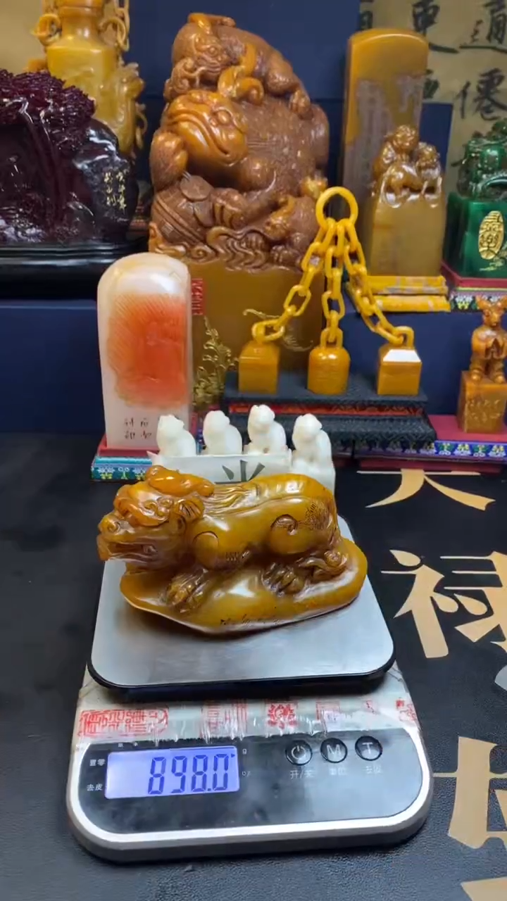 【闪购商品】寿山石印石田黄古兽摆件