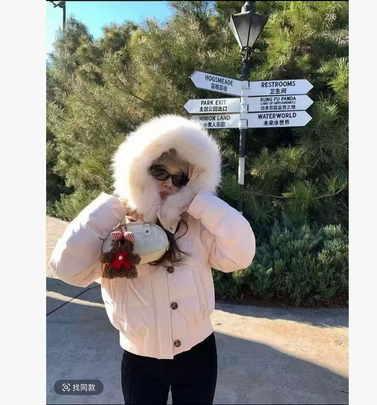 连帽韩版面包服棉服2025新款加厚冬季短款女保暖棉衣修身棉袄外套