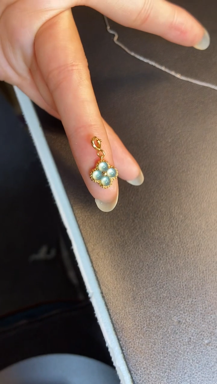 吊坠(不含链)银S925镶嵌翡翠1