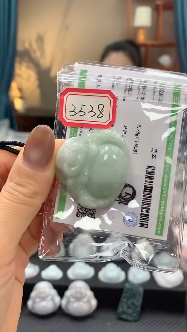 颈饰未镶嵌翡翠佛公3538