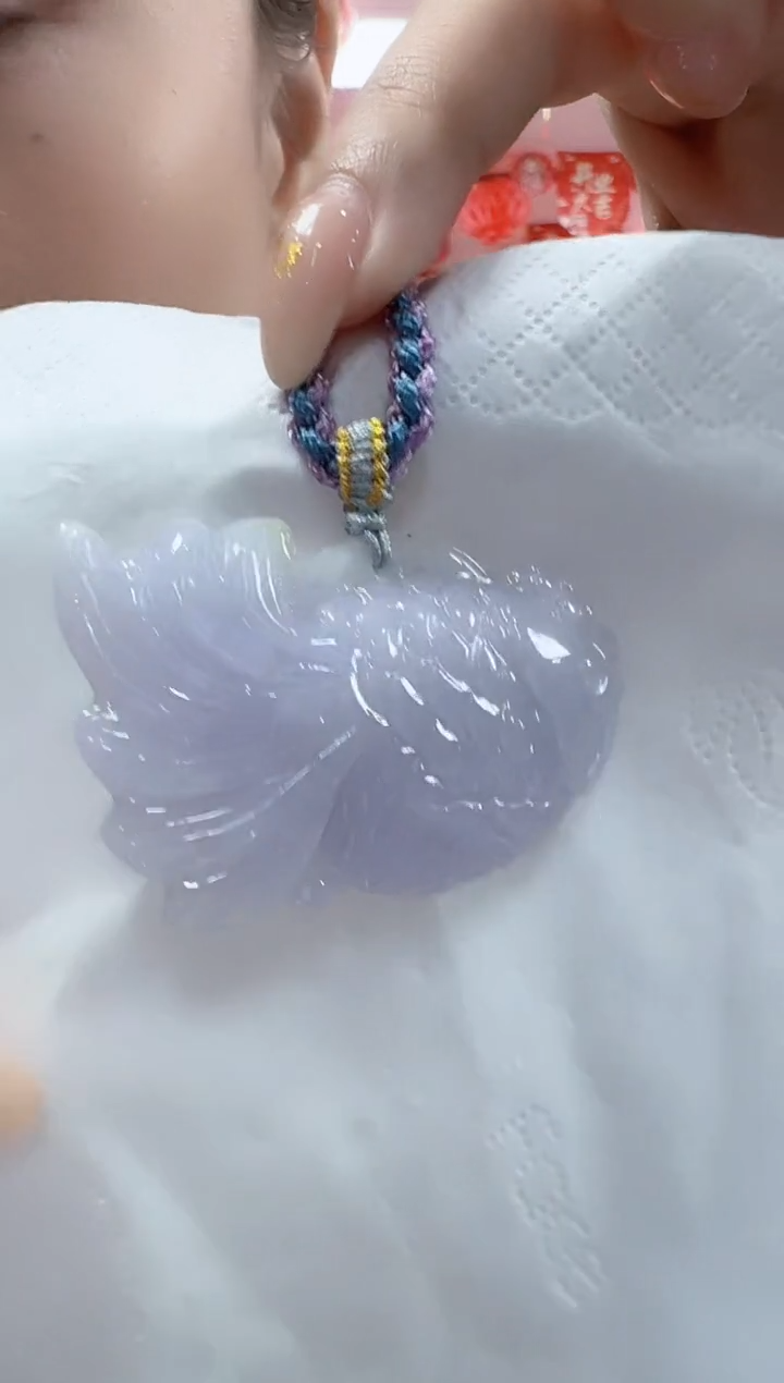 颈饰未镶嵌翡翠孤品鱼