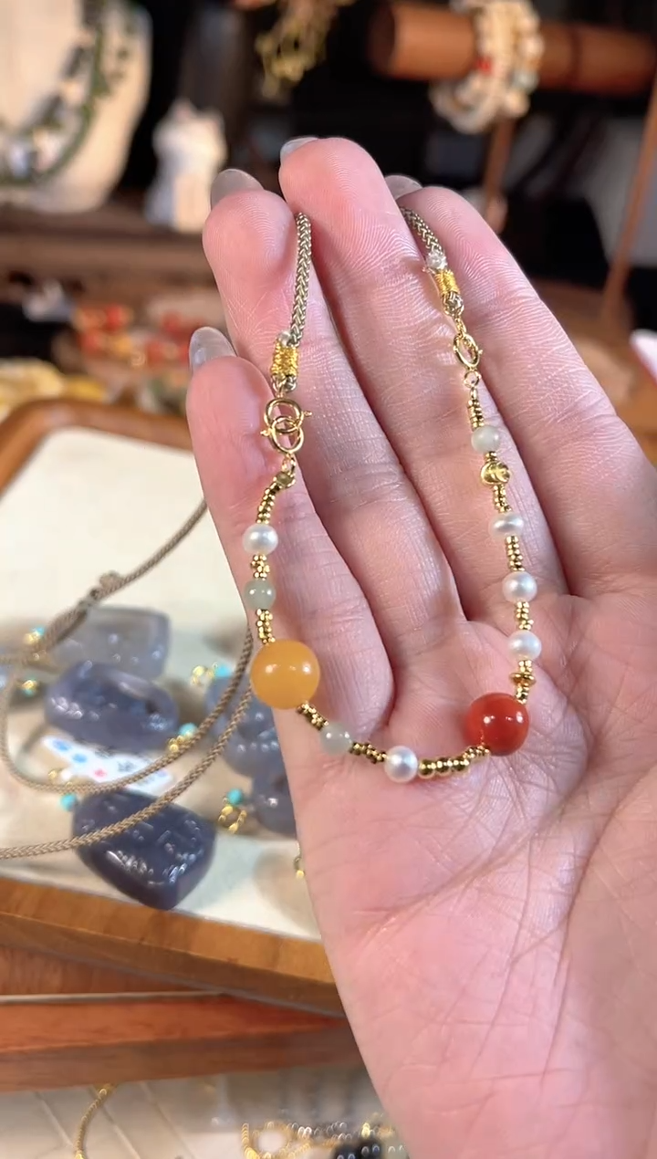 【闪购商品】蜜蜡项链银S925镶嵌多样性发货其一