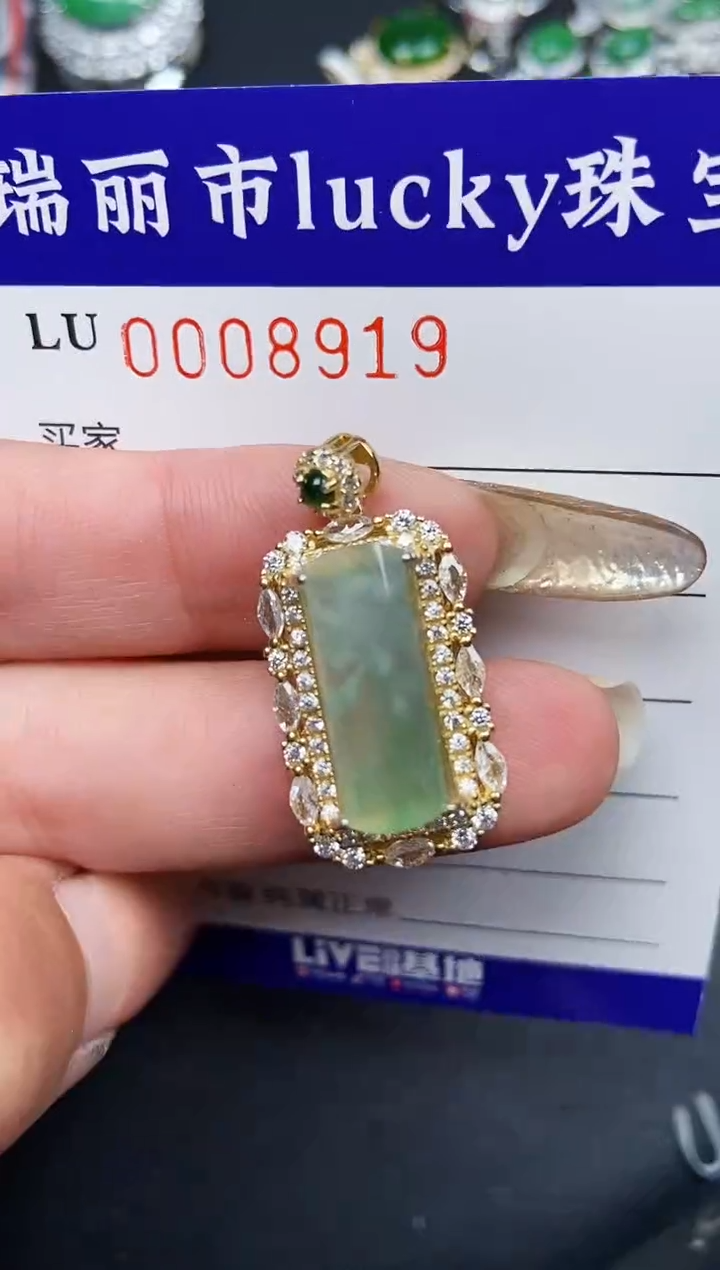 【闪购商品】翡翠颈饰银S925镶嵌8919