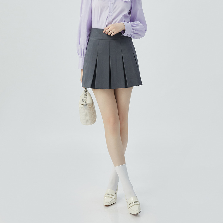 AMASS/阿玛施秋季新款显瘦高腰气质百褶裙半身裙女 5200471-42261