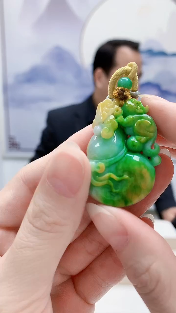 未镶嵌定制翡翠4957ry-毛货挂件33