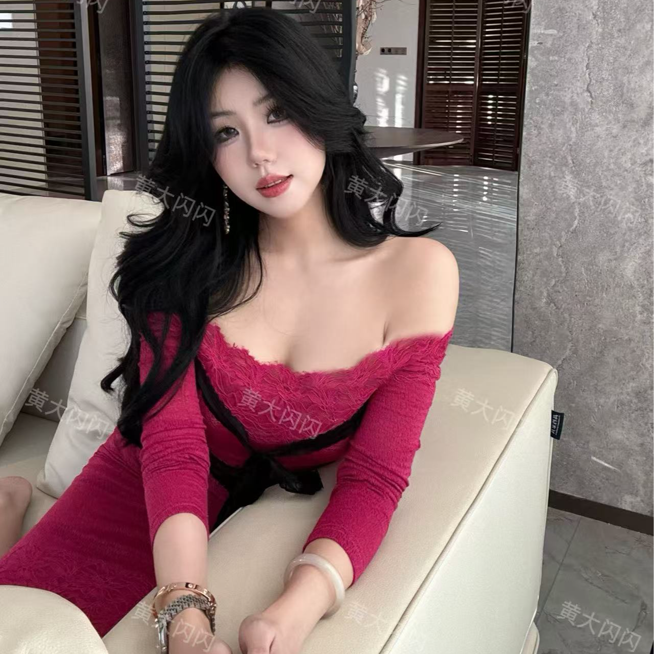 【HDSS】(小礼物)随拍秋款纯欲性感显瘦修身定制连衣裙ZZQ5603