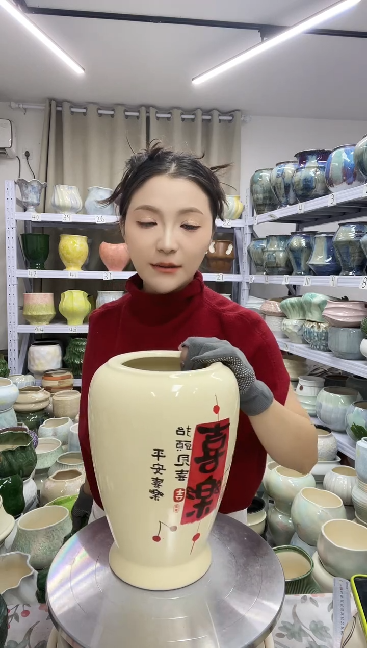 【无孔】【12.3】花盆 高度：  26口径：11