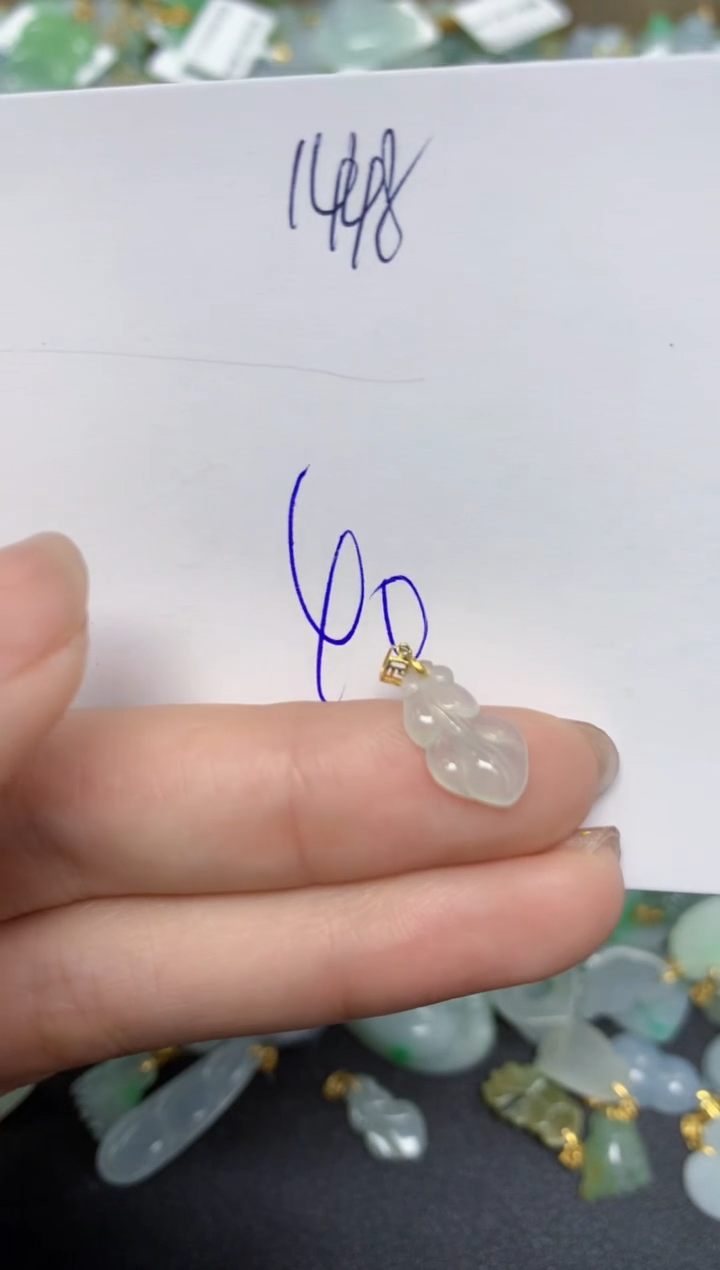 【闪购商品】翡翠颈饰18K金镶嵌天然翡翠A货