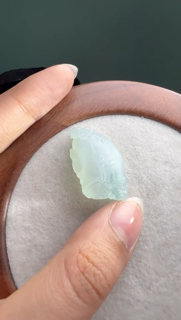 未镶嵌定制翡翠飘花莲蓬