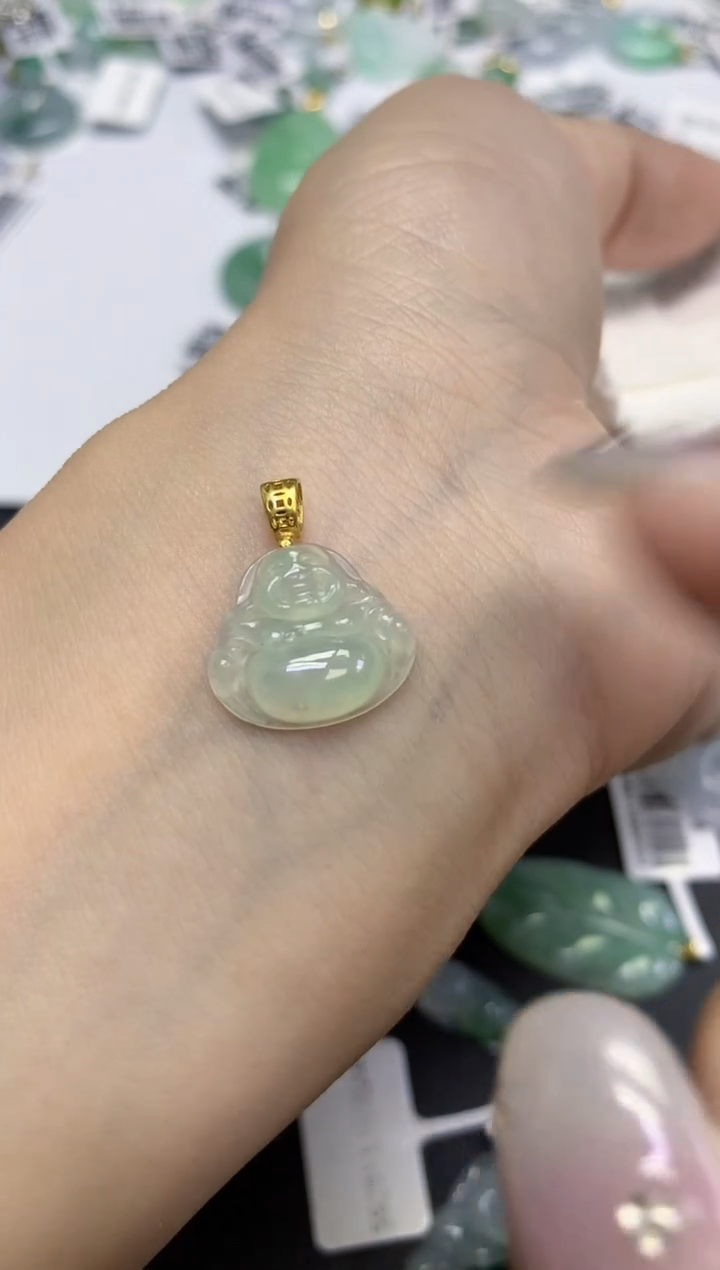 颈饰未镶嵌翡翠天然缅甸翡翠A货百元以上9元证书费自理