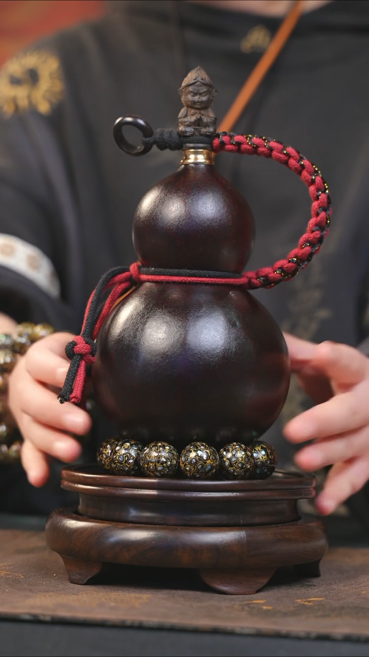 【闪购商品】YU239大漆酒葫芦不包手串及旋转底座