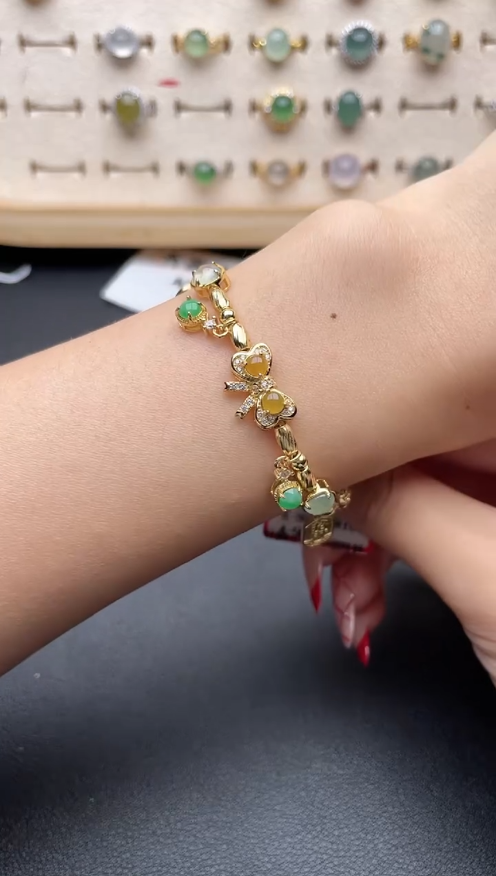 【闪购商品】翡翠戒指银S925镶嵌一物一证一礼盒