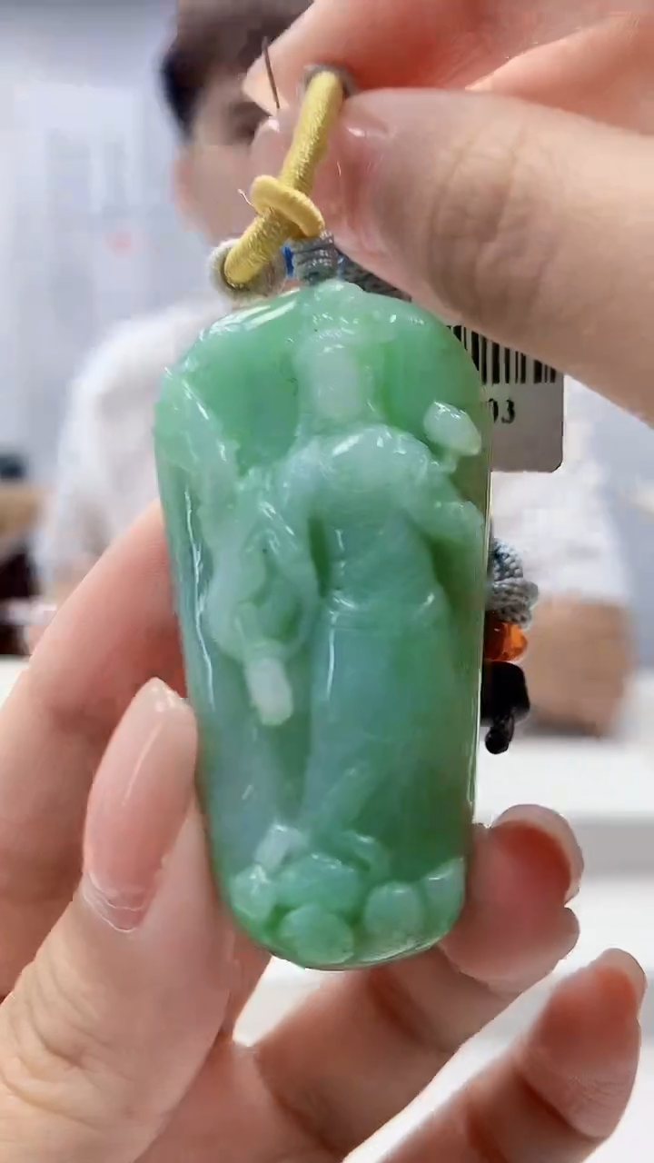 定制翡翠未镶嵌4868xx-毛货挂件21