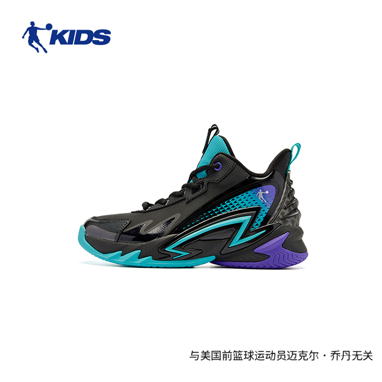 乔丹儿童篮球鞋2025春季新款男大童保暖皮面青少年球鞋T5440108B