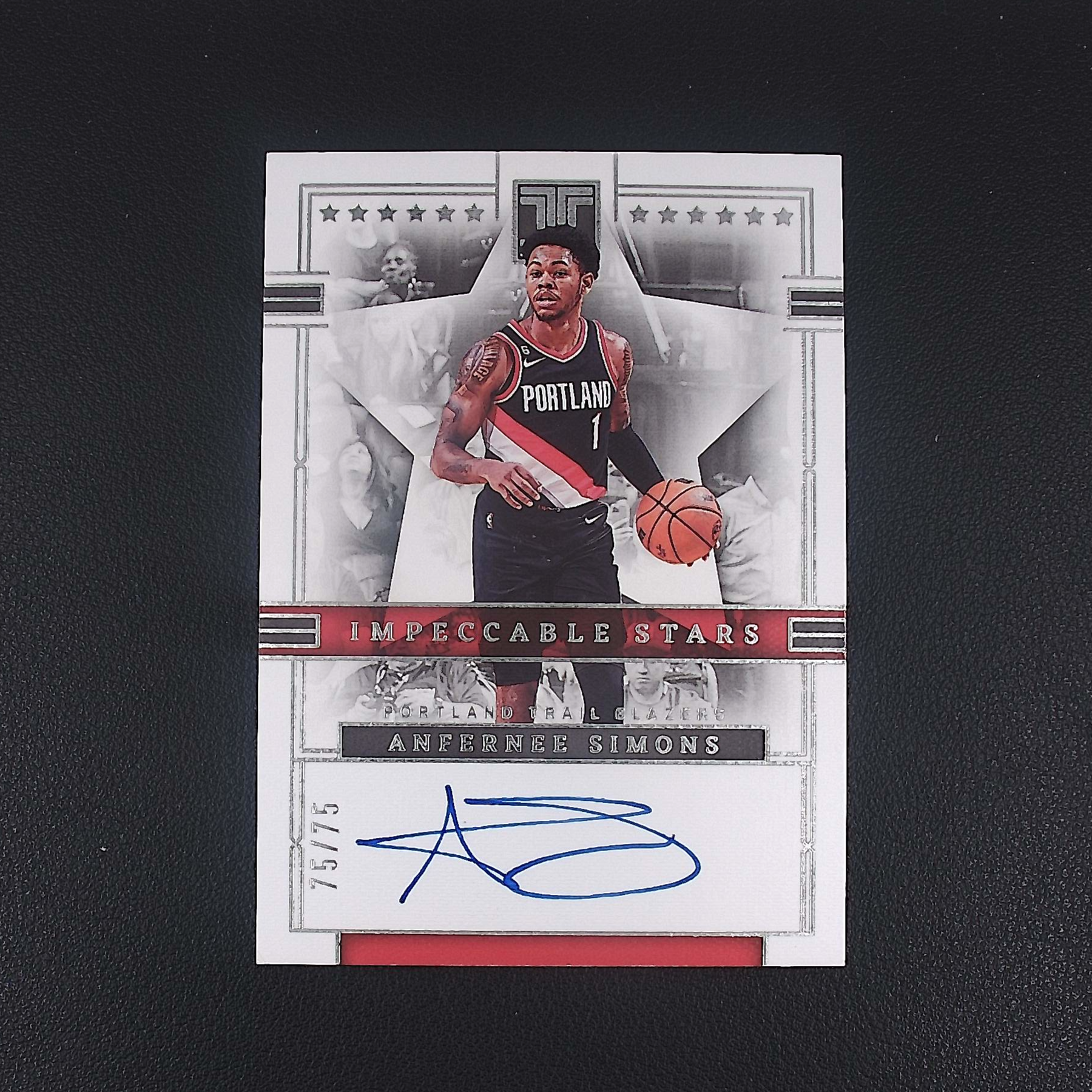 安芬尼西门斯 小真金 75编 帕尼尼NBA国宝手提签字球星卡