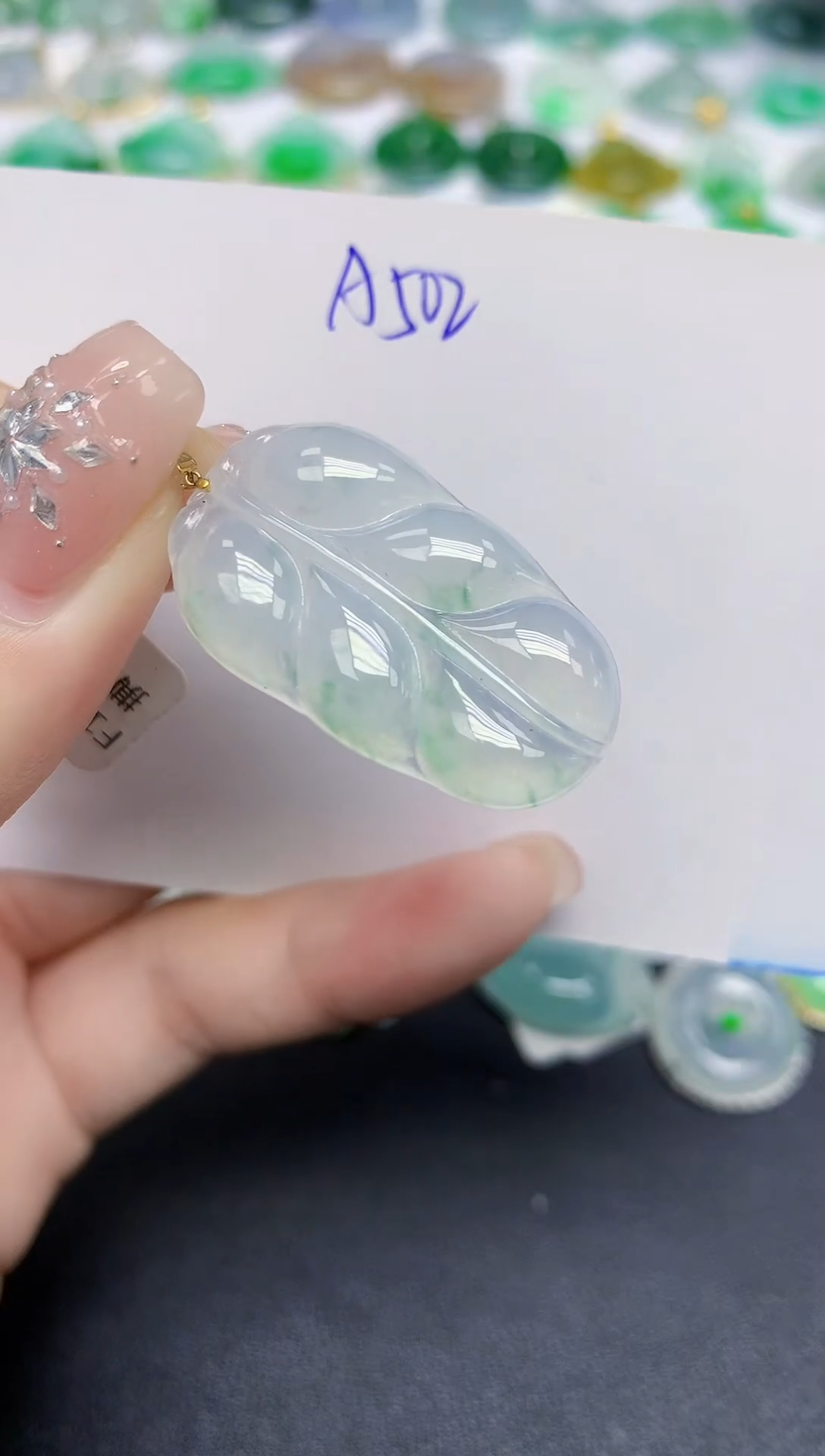 颈饰18K金镶嵌翡翠天然缅甸翡翠A货翡翠百元以上9元证书费自理