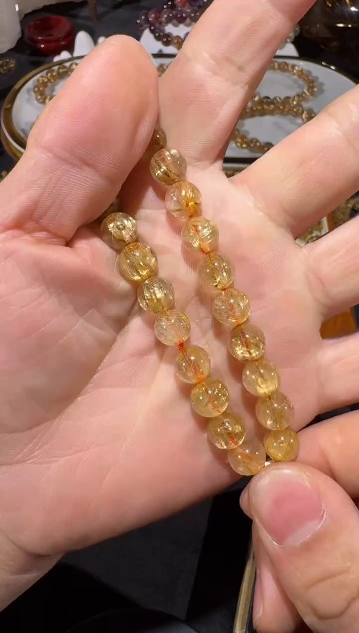 未镶嵌手串发晶SJ-497金发晶