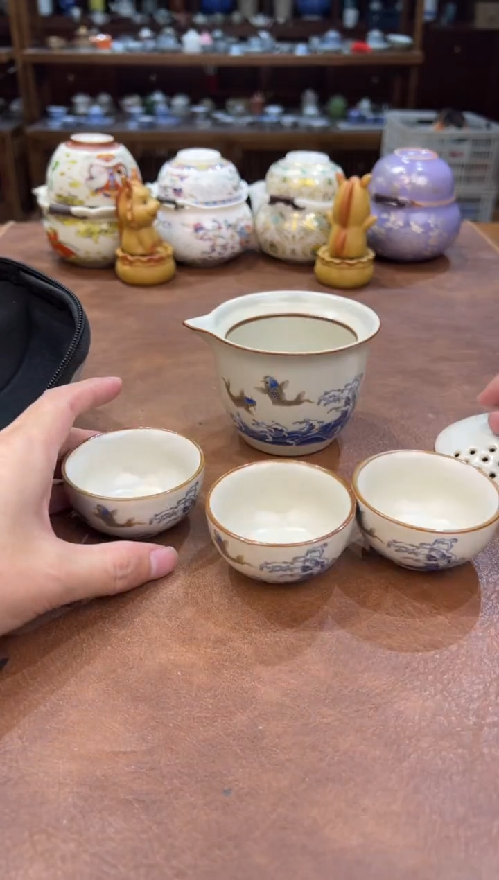 真的很便宜会开片的旅行茶具